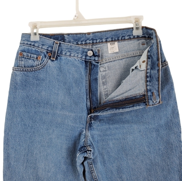 Vtg Levis 550 Blue Jean 16 Mis L 33x33 Hi Rise Relaxed Tapered Western 04/00 USA - Picture 7 of 16